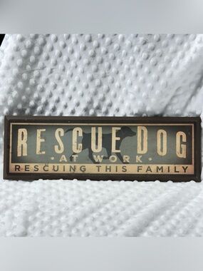 Rescue Dog At Work Wall Sign by Stephen Fowler